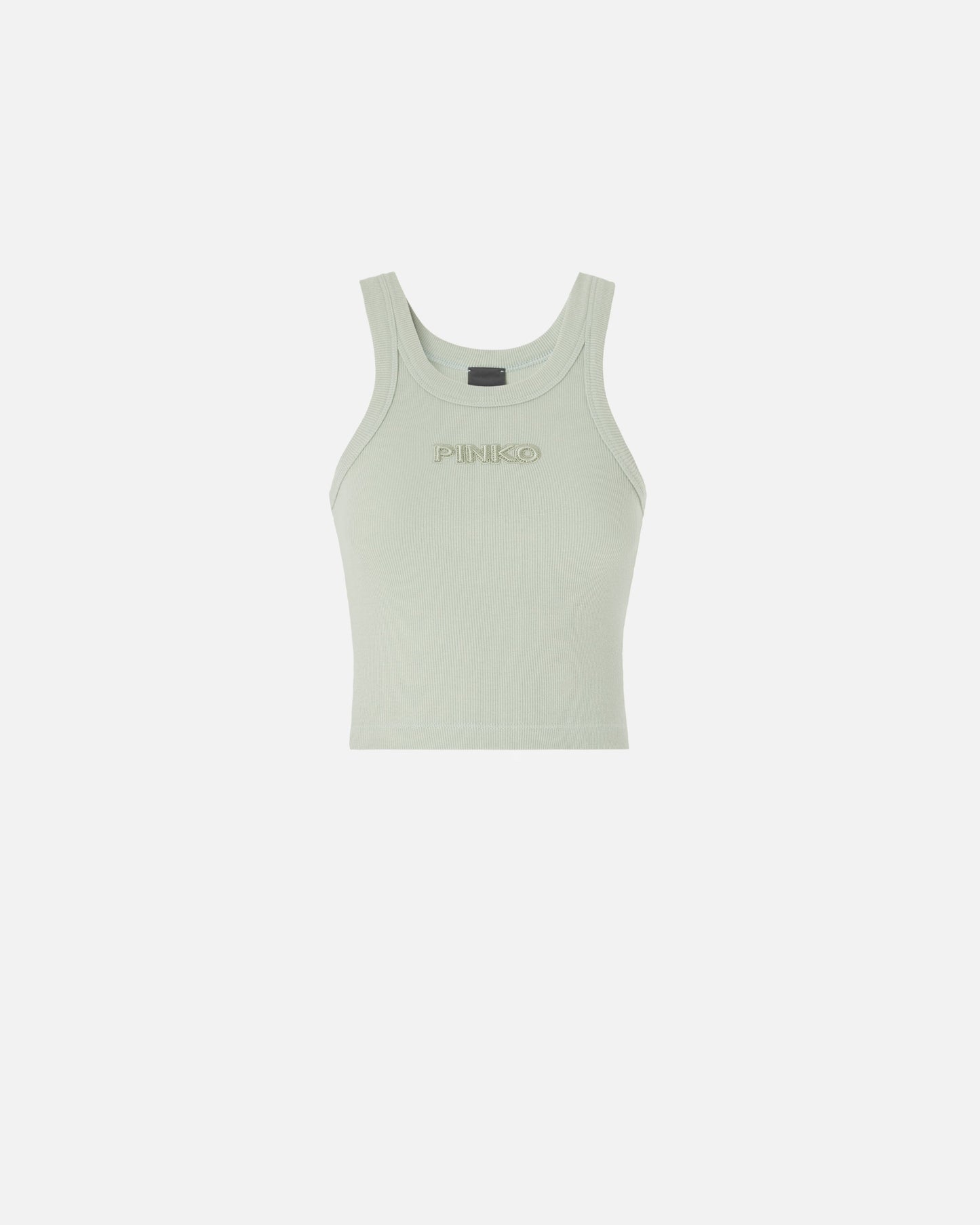 Cropped vest top with logo