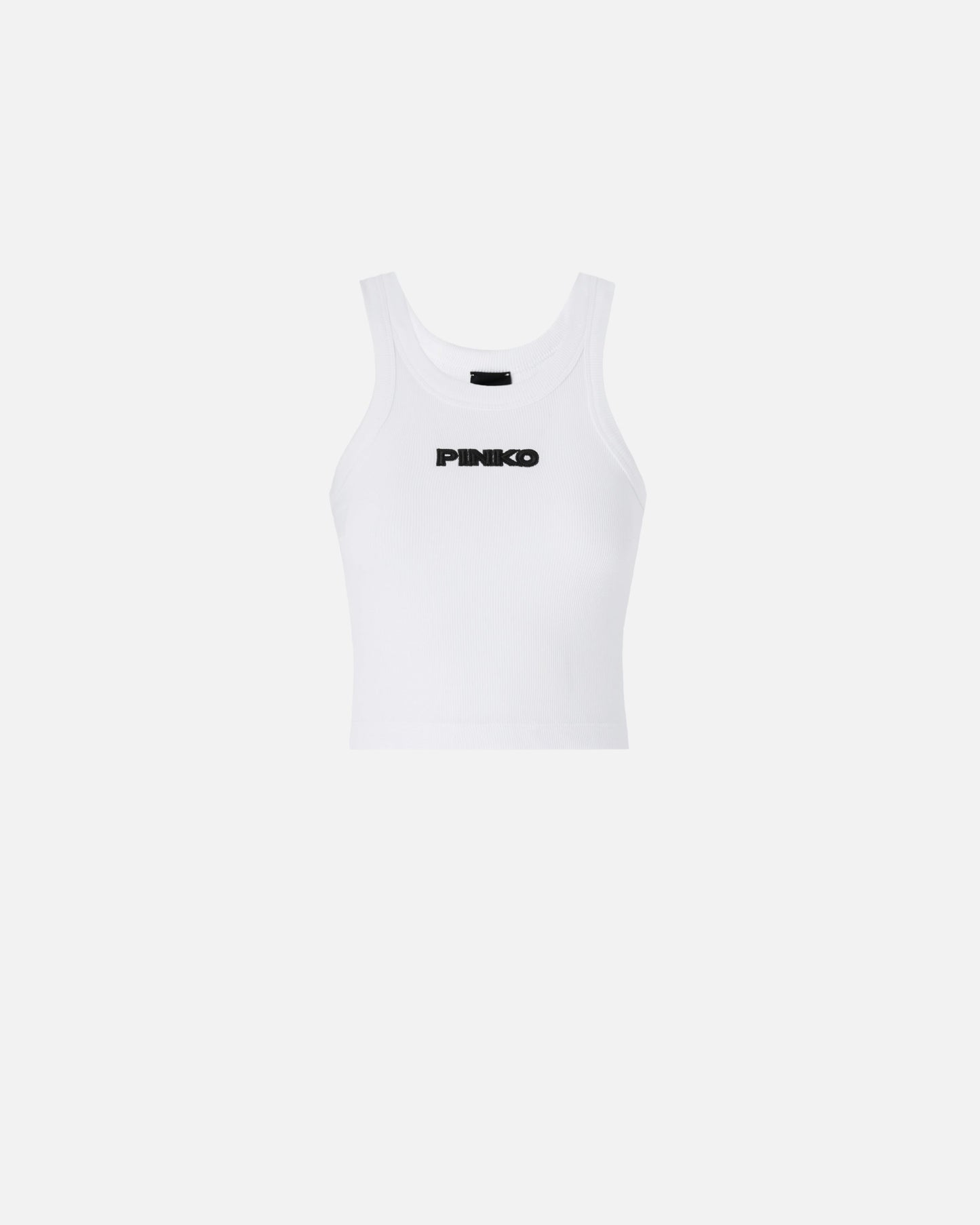 Cropped vest top with logo