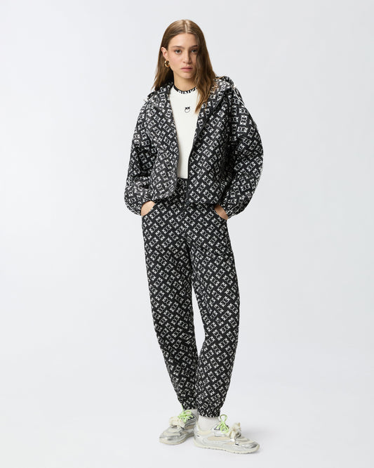 Sporty trousers with all-over Love Birds logo
