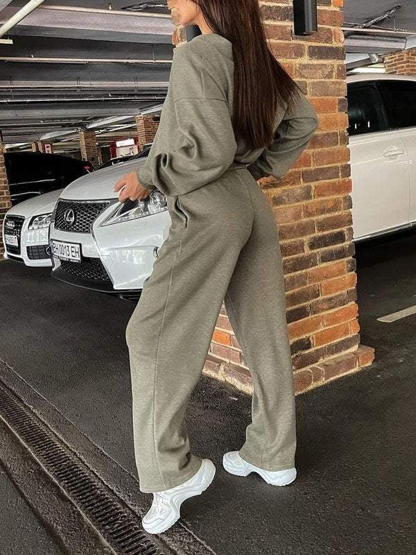 Zweiteiler-Set für Damen: Jacke mit Knöpfen und Hose (2 kaufen, kostenloser Versand)