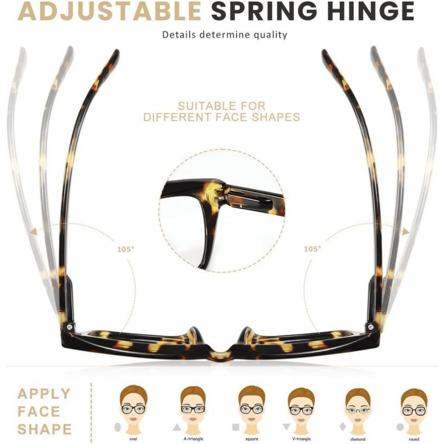 Lesebrille im Schildpatt-Design – Blaulichtfilternde, übergroße eckige Lesebrille