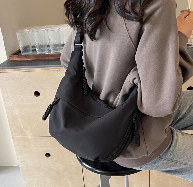 Designer Direktvertrieb Damenmode Uni-Nylon Umhängetasche Hobo-Tasche