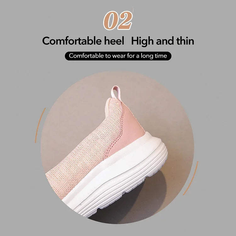 Atmungsaktive Damen-Slipper mit Fußgewölbestütze und rutschfester Sohle