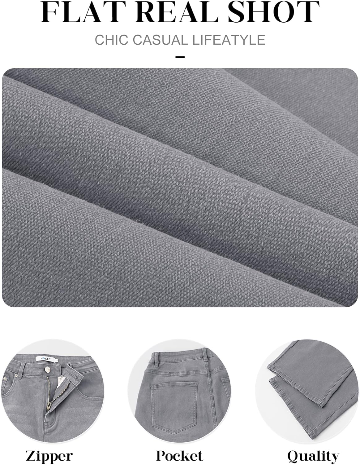 HDLTE Damen Jeans Weites Bein High Waist Baggy Jeans Loose Boyfriend Jeans Denim Hose Y2K