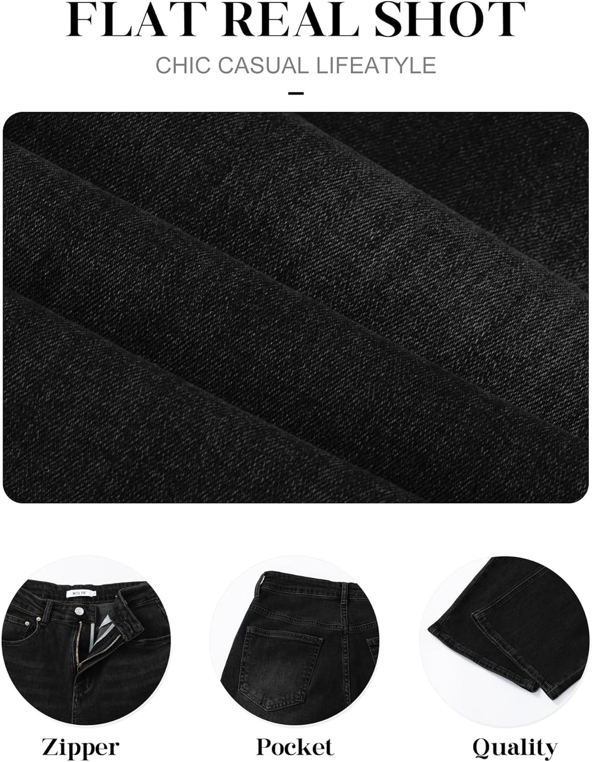 HDLTE Damen Jeans Weites Bein High Waist Baggy Jeans Loose Boyfriend Jeans Denim Hose Y2K