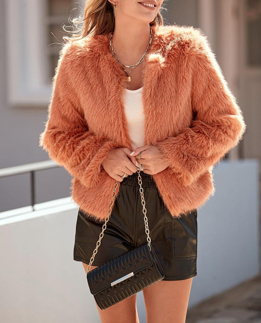 Weihnachtsverkauf 50 % RABATT – Flauschige, warme Damenjacke aus Kunstpelz mit Taschen (2 kaufen, kostenloser Versand)