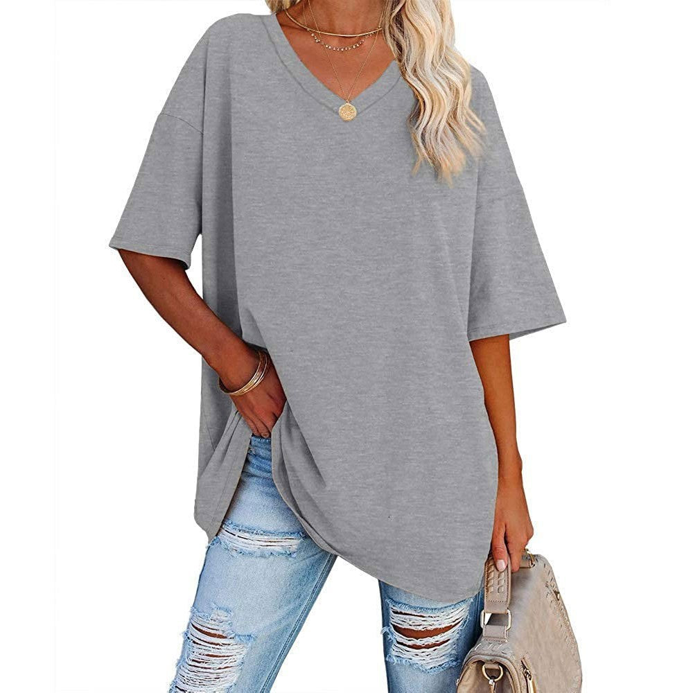 🔥Bis zu 69% Rabatt heute🔥Damen Sommer 2025 Oberteile 20 Farben Lässige V-Ausschnitt T-Shirts