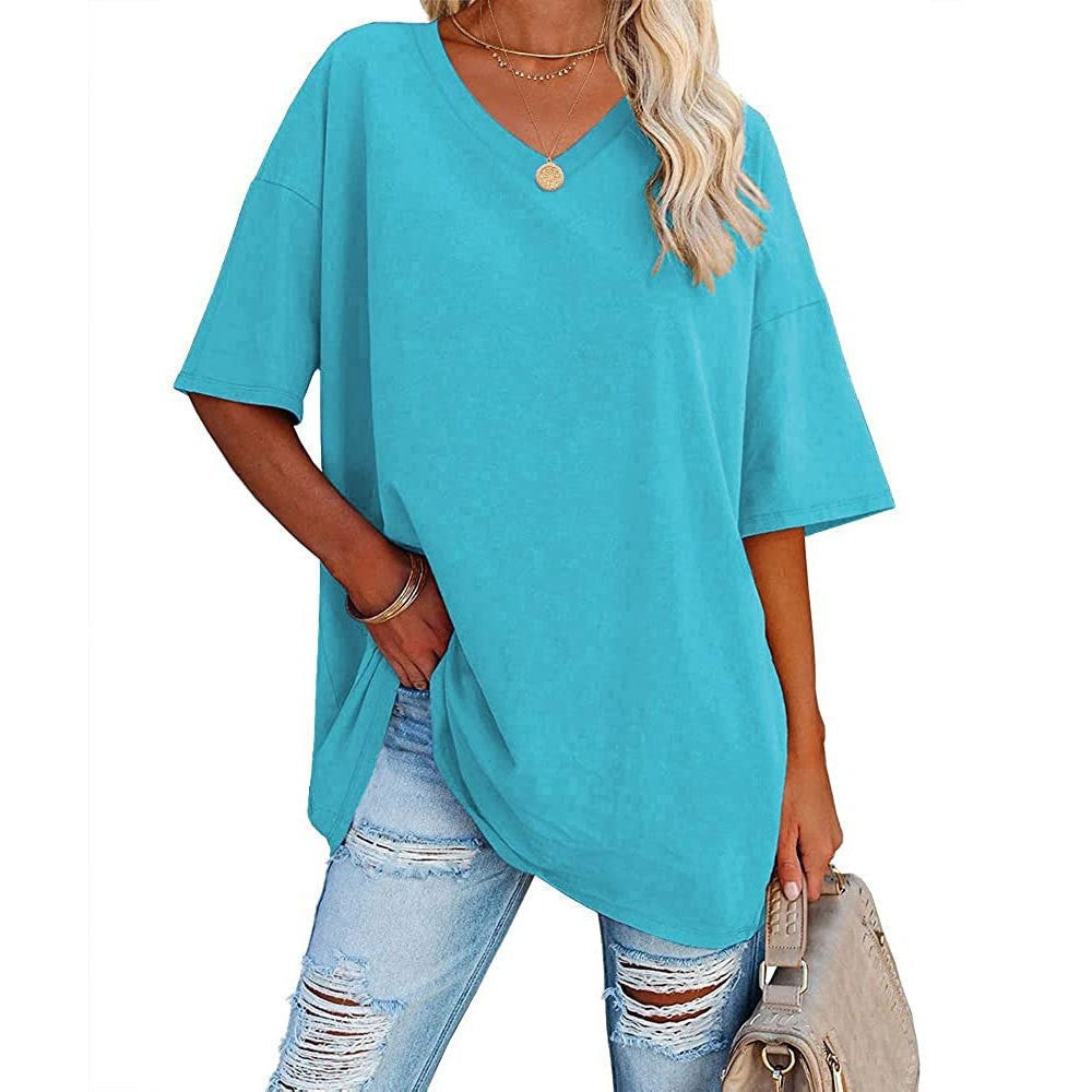 🔥Bis zu 69% Rabatt heute🔥Damen Sommer 2025 Oberteile 20 Farben Lässige V-Ausschnitt T-Shirts