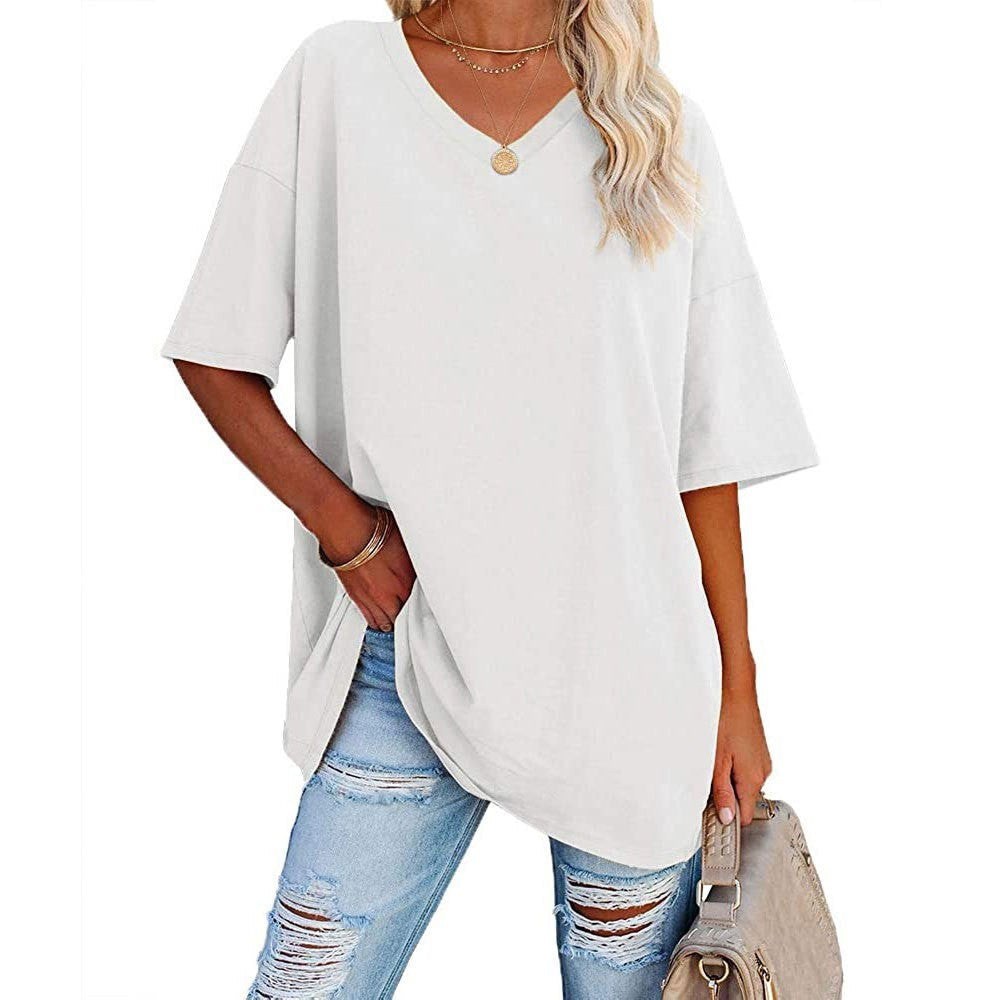 🔥Bis zu 69% Rabatt heute🔥Damen Sommer 2025 Oberteile 20 Farben Lässige V-Ausschnitt T-Shirts