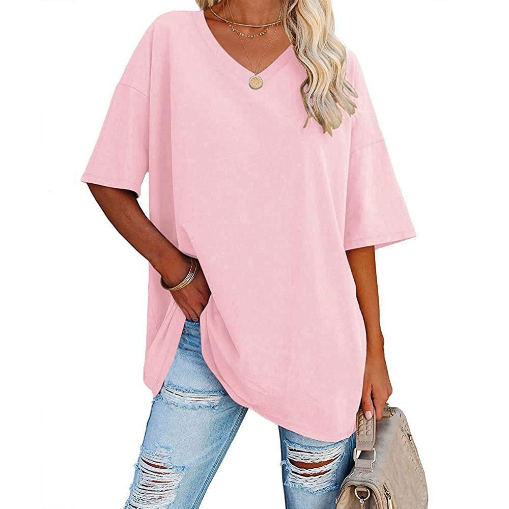 🔥Bis zu 69% Rabatt heute🔥Damen Sommer 2025 Oberteile 20 Farben Lässige V-Ausschnitt T-Shirts