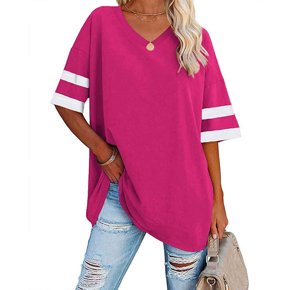🔥Bis zu 69% Rabatt heute🔥Damen Sommer 2025 Oberteile 20 Farben Lässige V-Ausschnitt T-Shirts