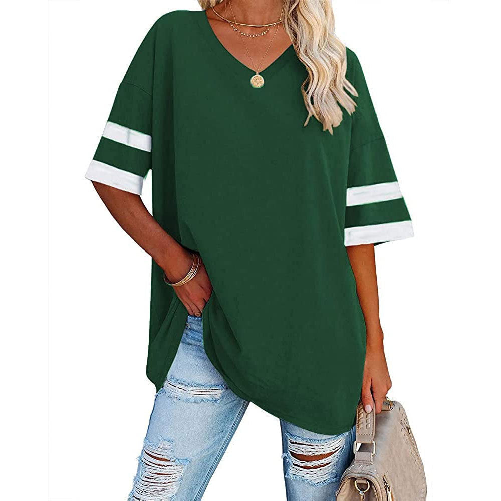 🔥Bis zu 69% Rabatt heute🔥Damen Sommer 2025 Oberteile 20 Farben Lässige V-Ausschnitt T-Shirts