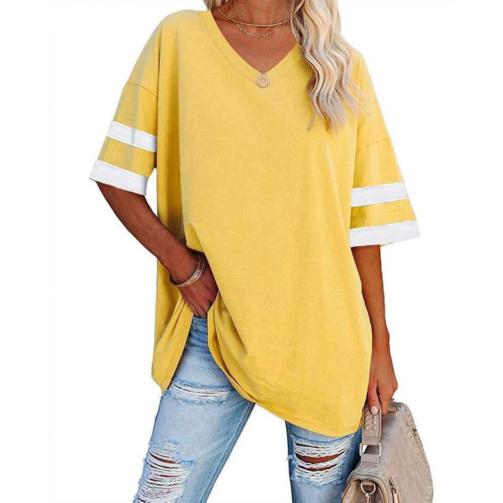🔥Bis zu 69% Rabatt heute🔥Damen Sommer 2025 Oberteile 20 Farben Lässige V-Ausschnitt T-Shirts
