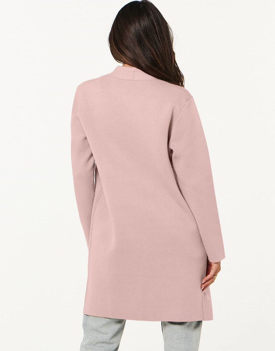 ANRABESS Cardigan-Pullover für Damen, lässig, Herbst Winter 2023, modischer Mantel, Langarm, offener Strick-Coatigan, Kleidung