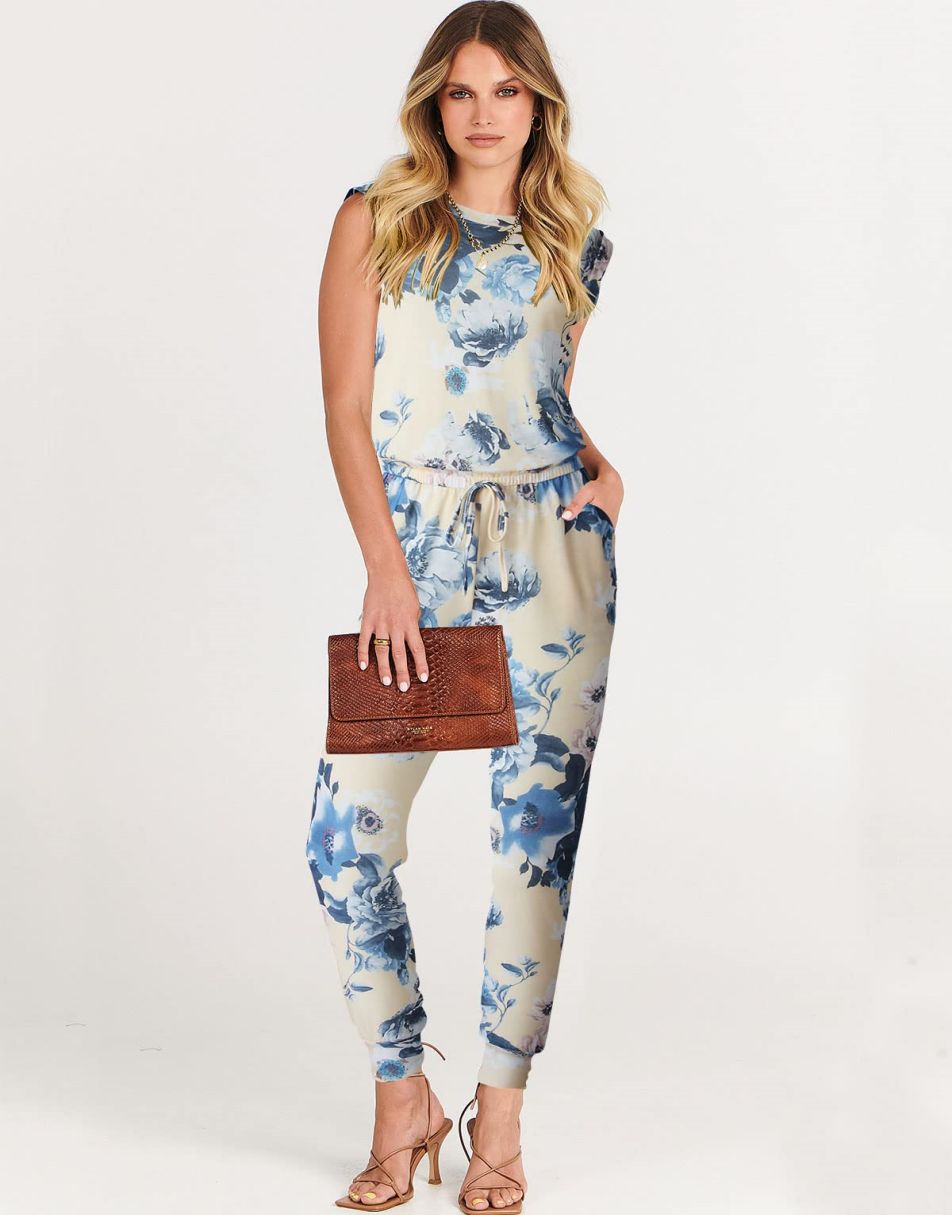 ANRABESS Rundhals-Overall, ärmellos, dehnbar mit Taschen
