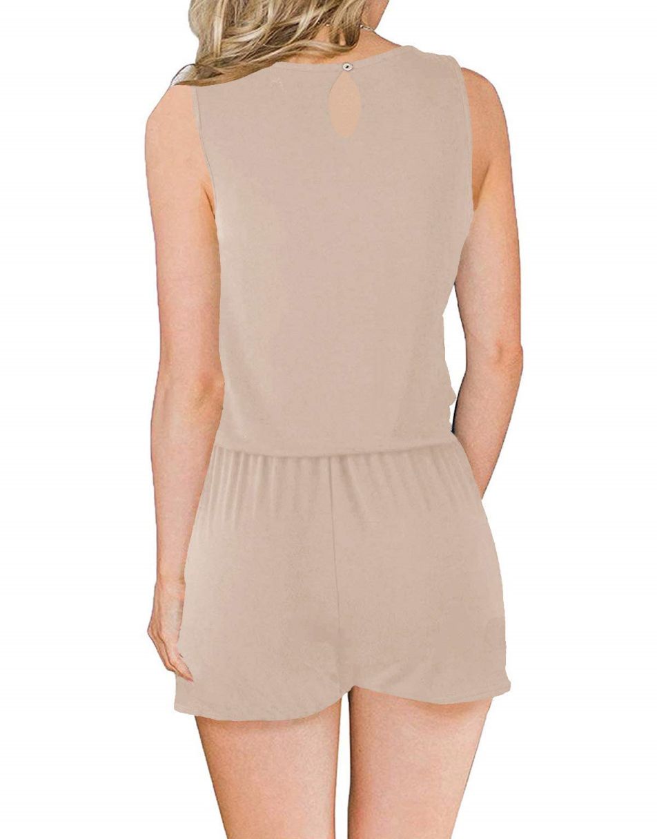 ANRABESS Ärmelloser Tank-Overall mit Rundhalsausschnitt und Taschen