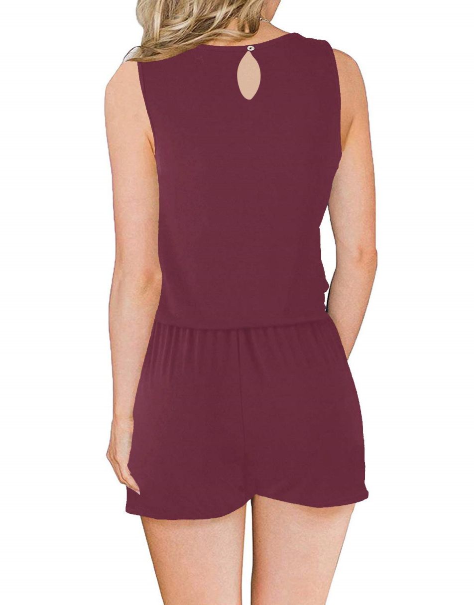 ANRABESS Ärmelloser Tank-Overall mit Rundhalsausschnitt und Taschen