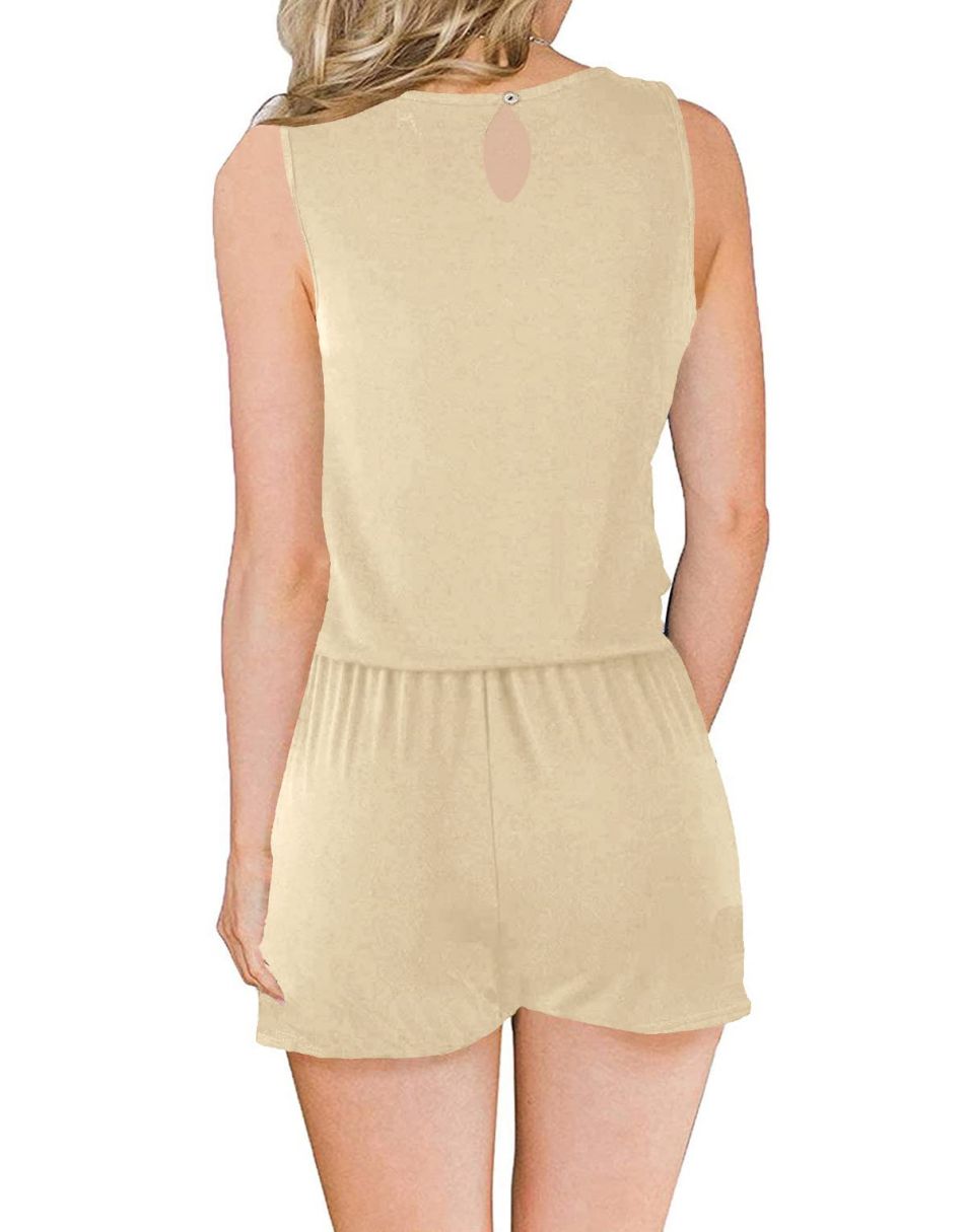 ANRABESS Ärmelloser Tank-Overall mit Rundhalsausschnitt und Taschen