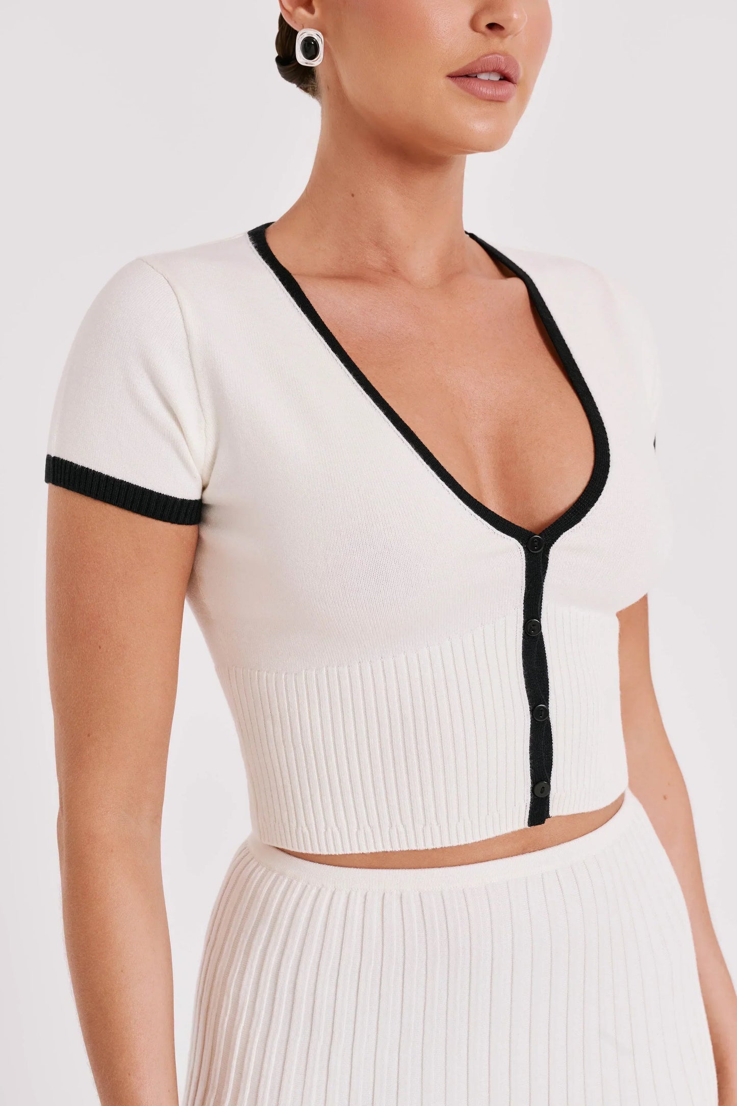 JOLENE Strick-Top und Midirock-Set