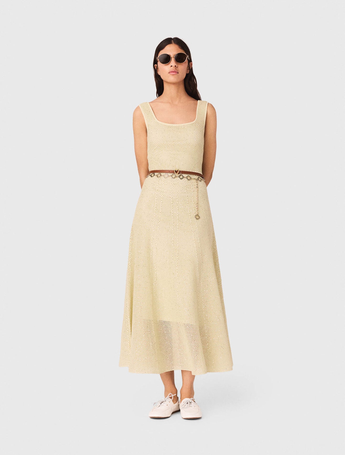 Rhinestone knit maxi dress