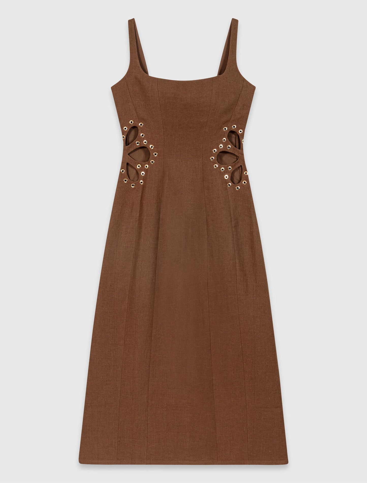 Linen blend maxi dress