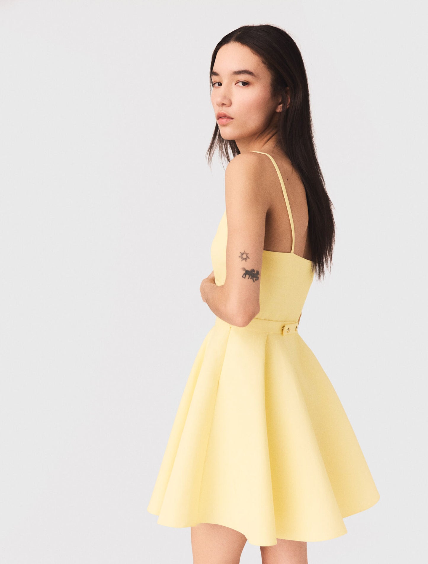 Strappy flared dress