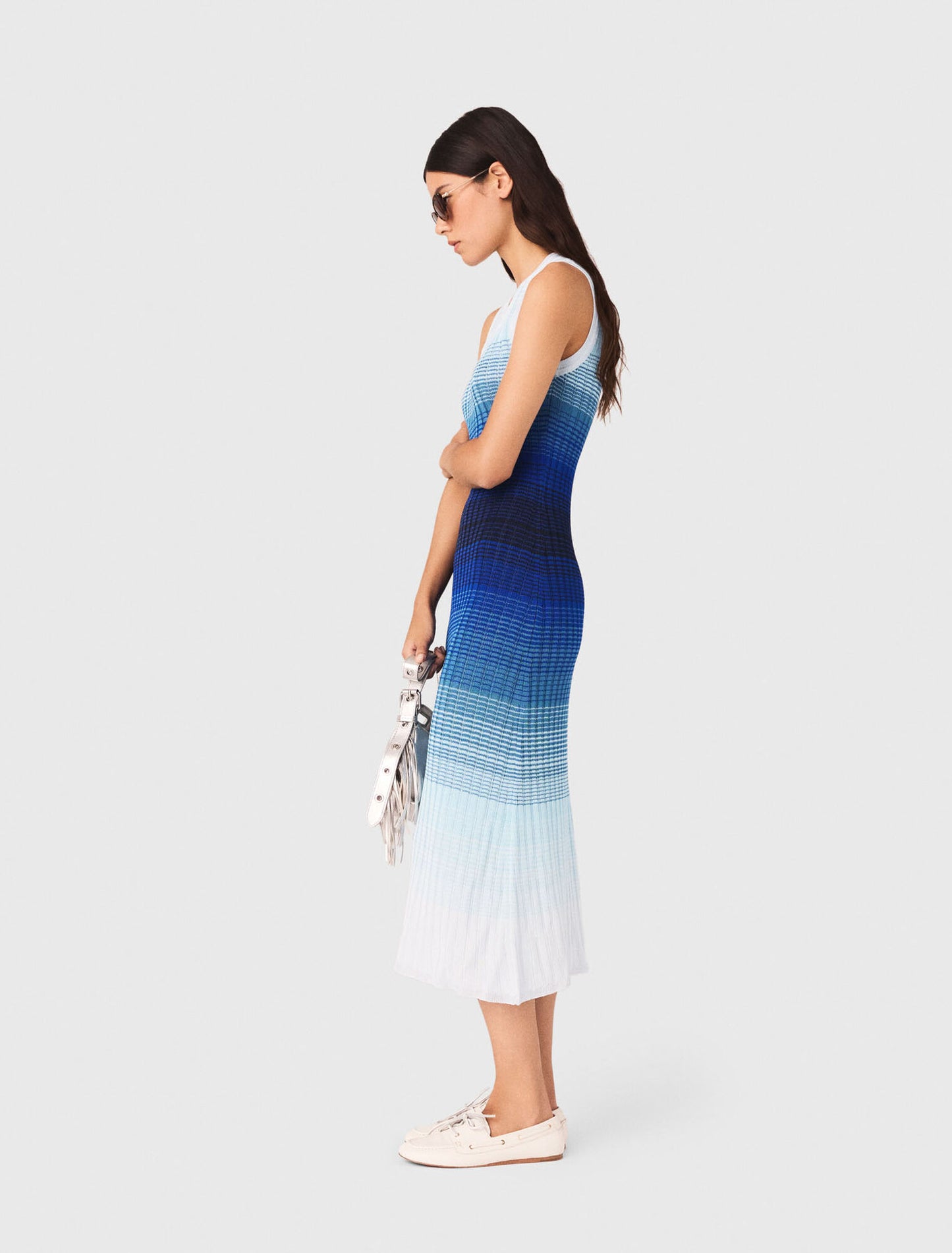 Ombr¨¦ knit maxi dress