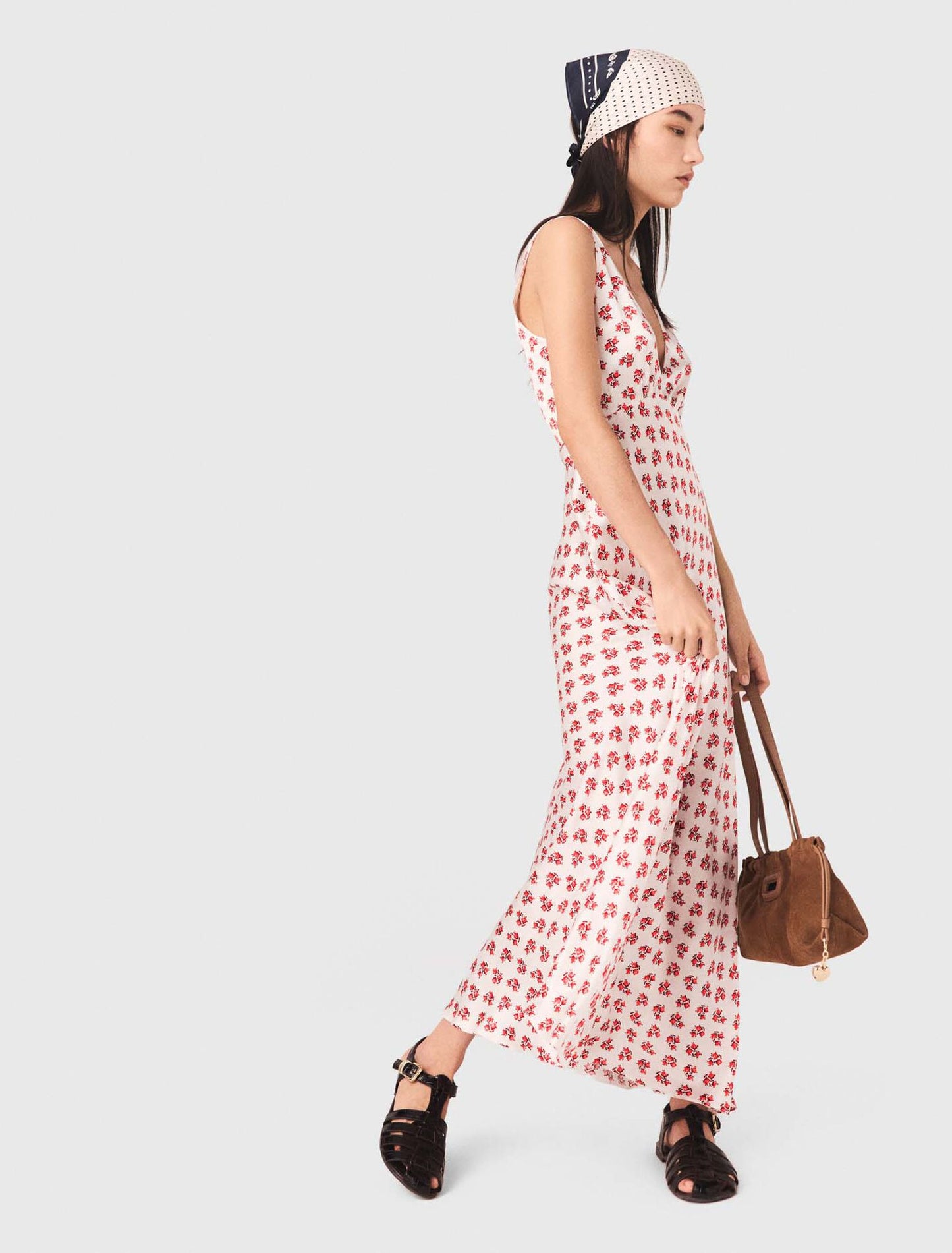 Patterned silk dress