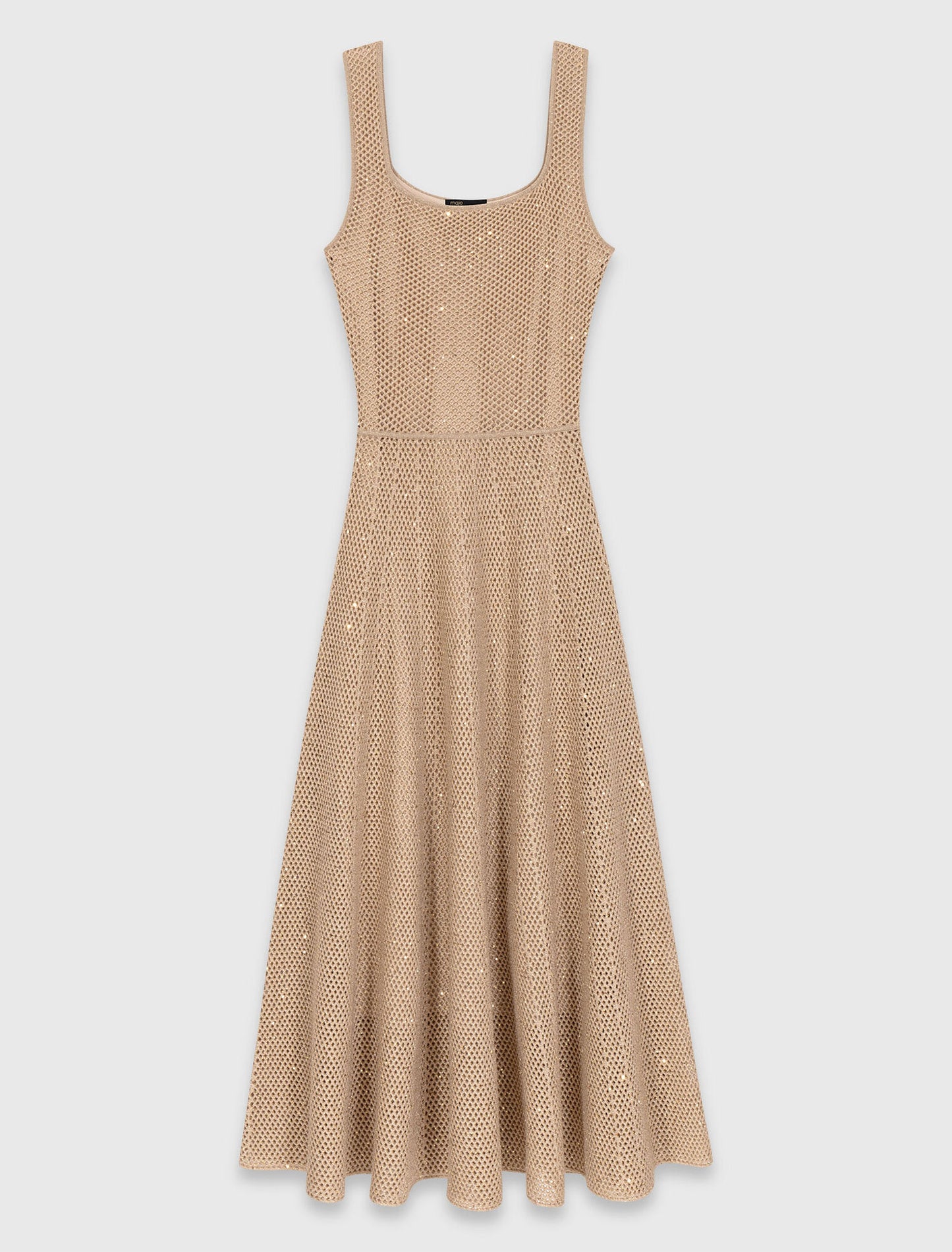 Rhinestone knit maxi dress