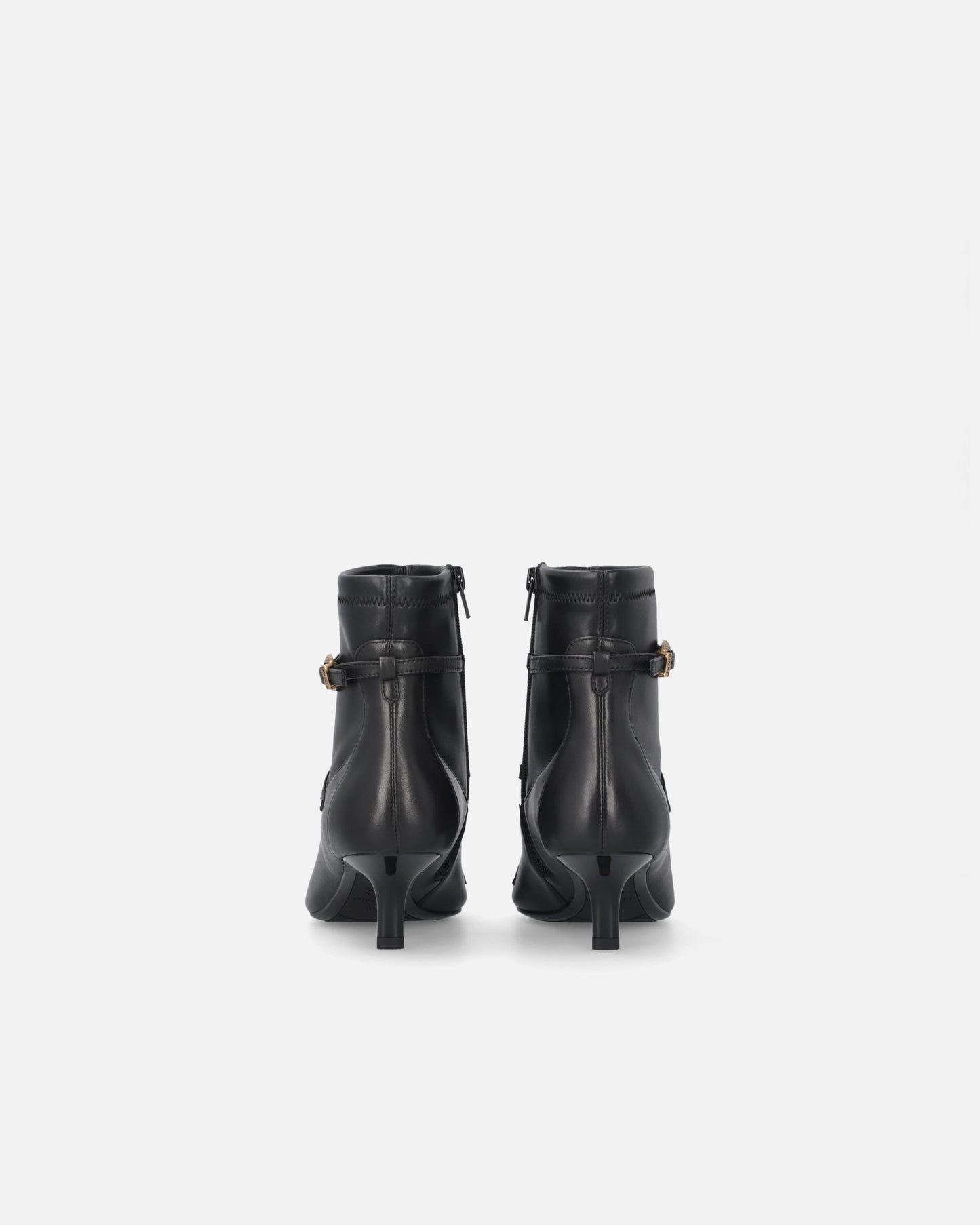 Boots with straps and jewel studs