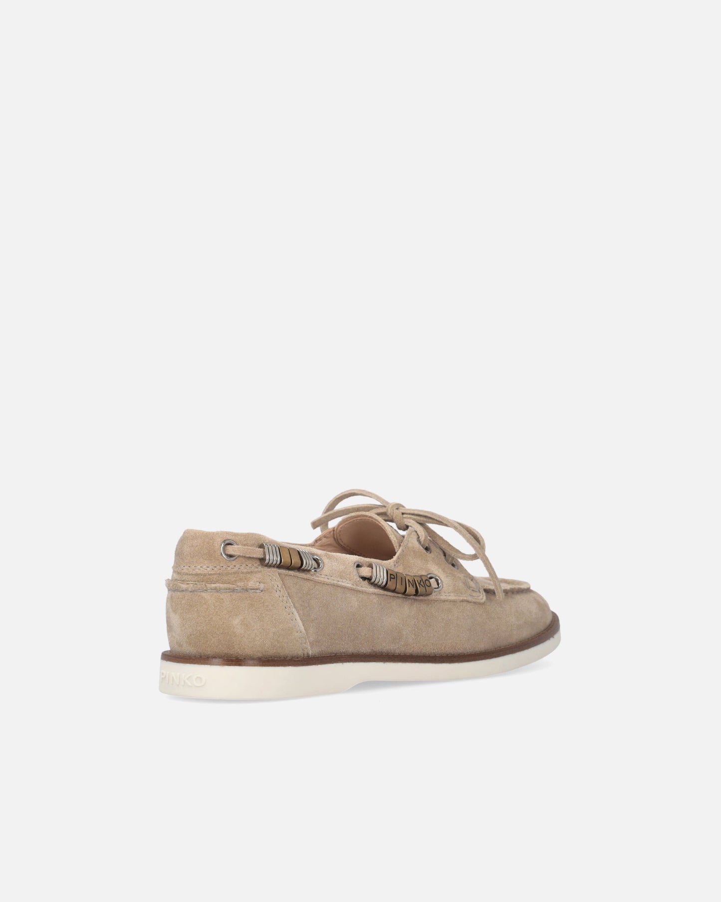 Suede moccasins with jewel details