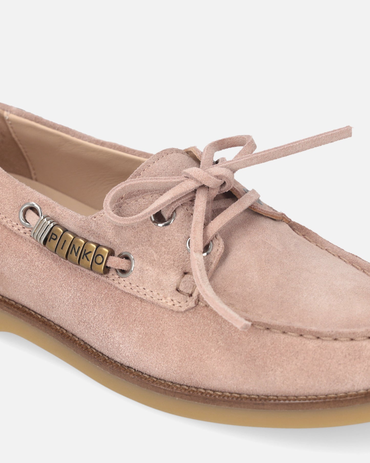 Suede moccasins with jewel details