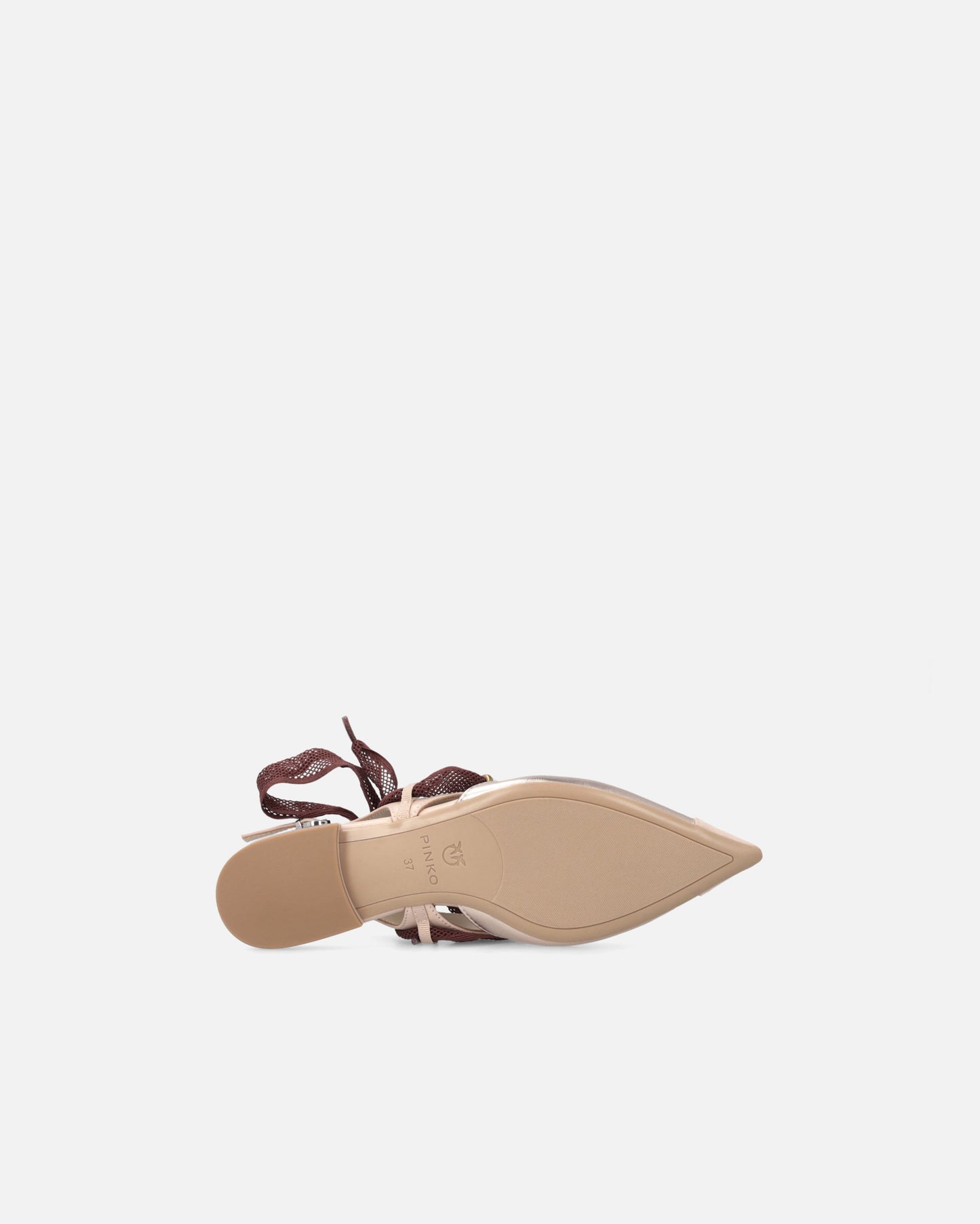 Slingback ballerinas with ties