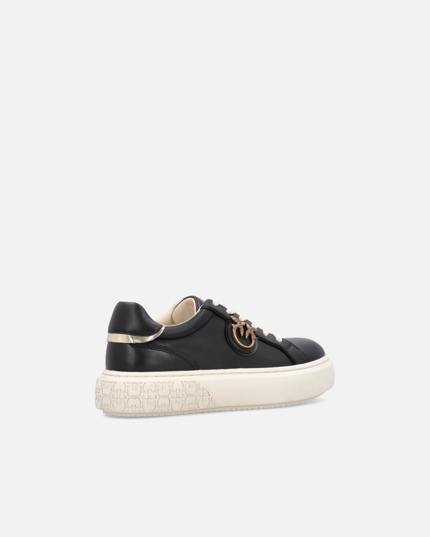 High-soled flatform sneakers with metal logo