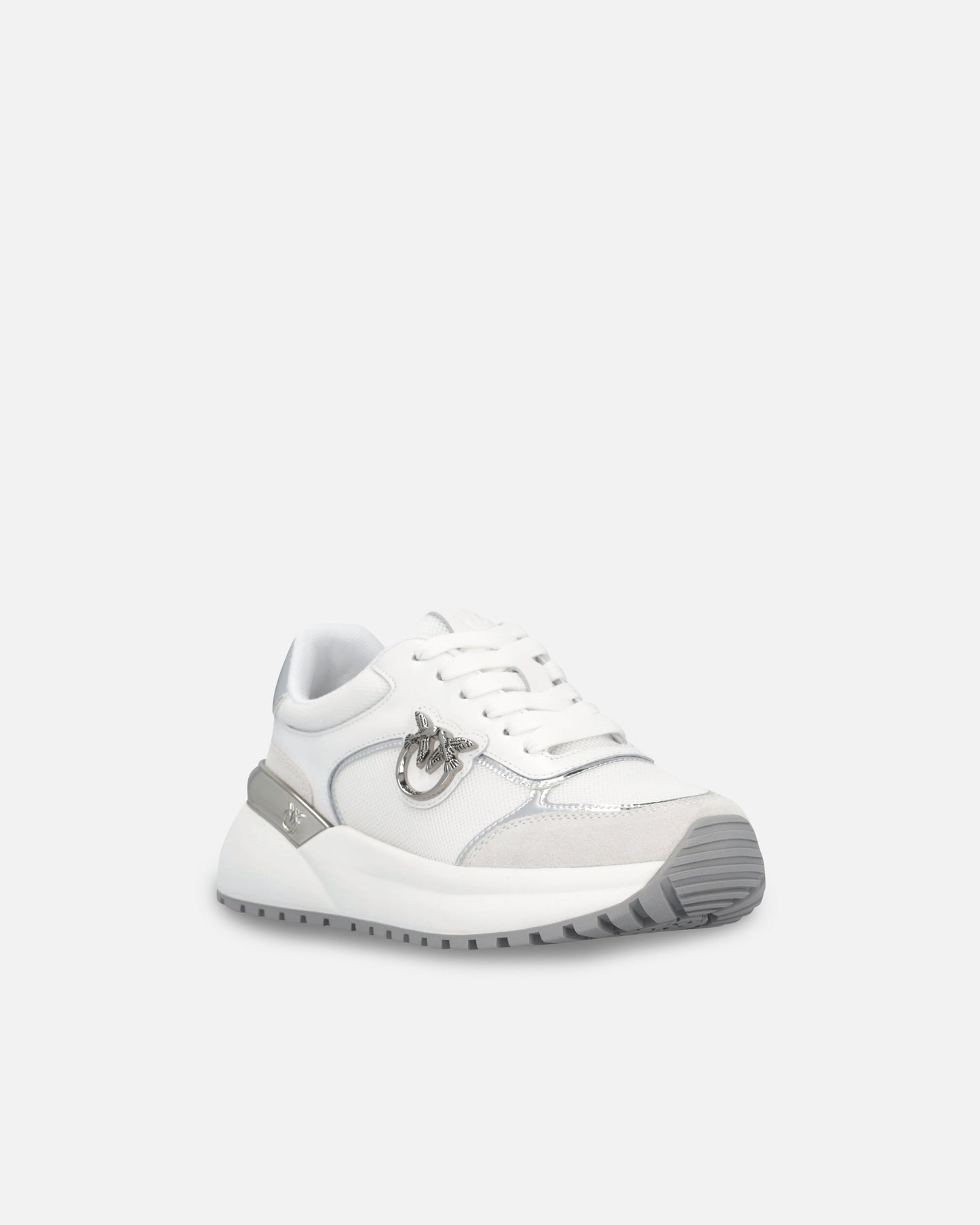 Sneakers with logo and mirror-finish details