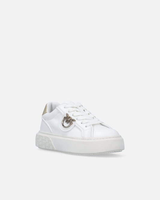 Leather sneakers with Love Birds logo
