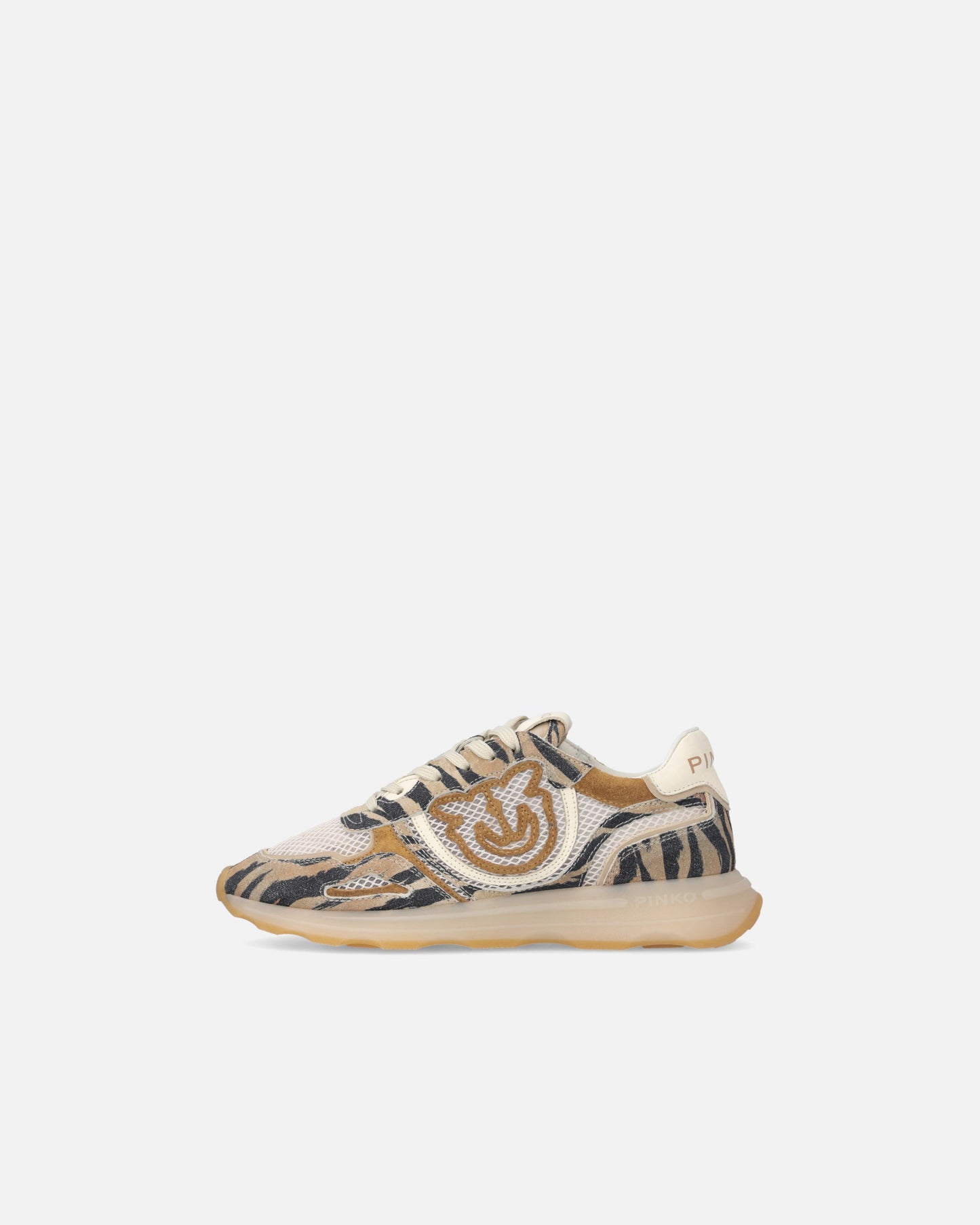 Sneakers with Love Birds logo and animal print