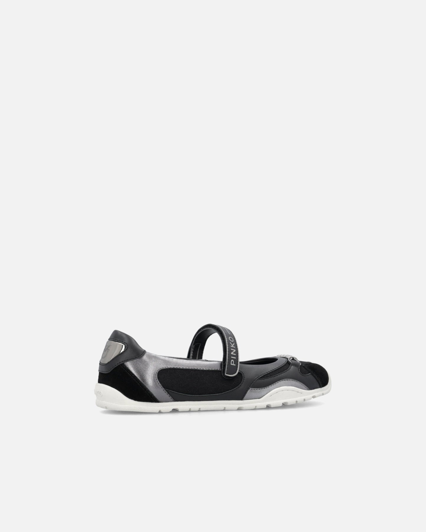 Sporty ballet flats with inserts and logo lettering