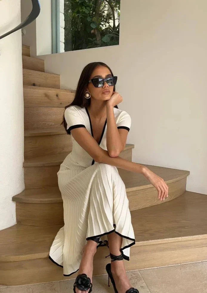 JOLENE Strick-Top und Midirock-Set