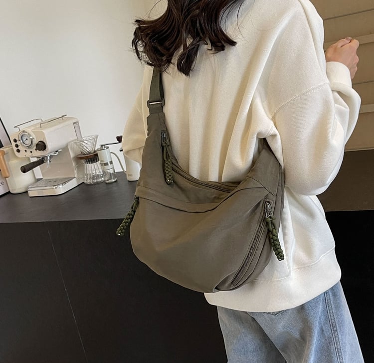 Designer Direktvertrieb Damenmode Uni-Nylon Umhängetasche Hobo-Tasche