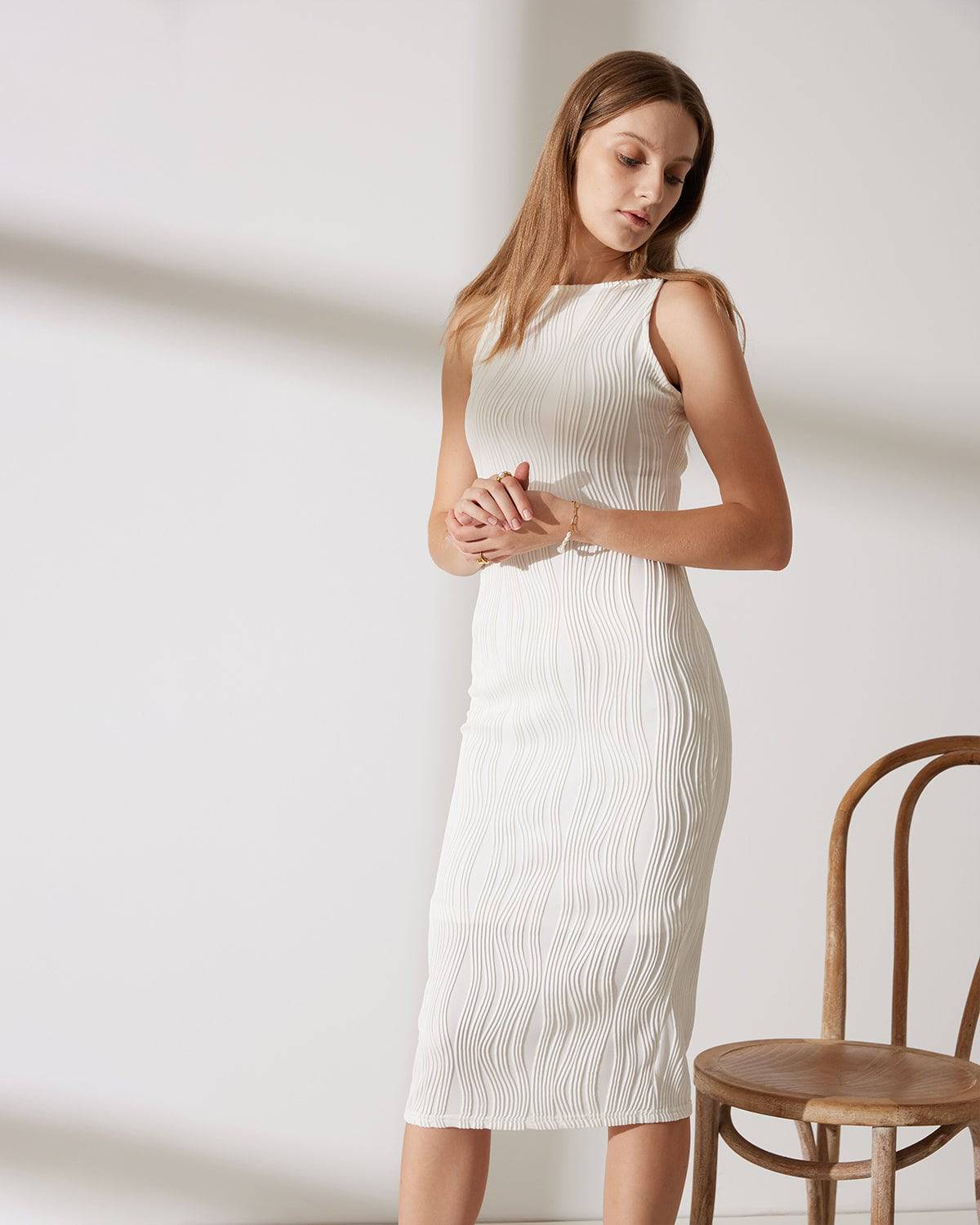 Das Cami-Kleid mit Wasserwellenstruktur